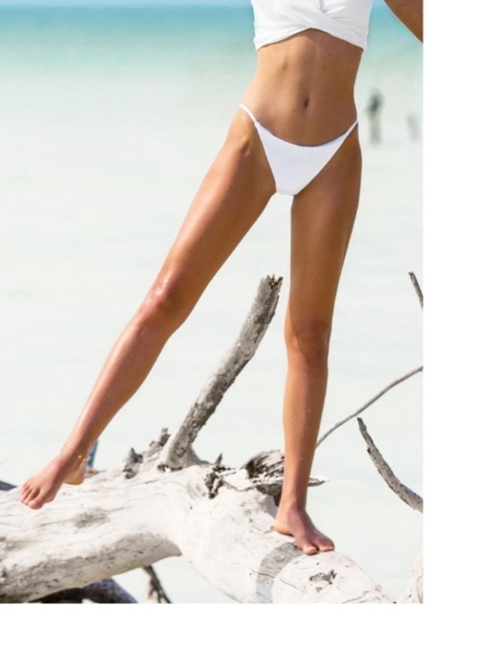 NWOT Tori Praver white string bikini bottom
Size S